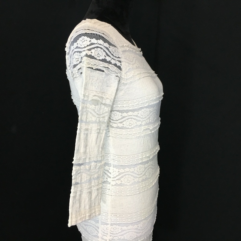 NWT Willow‎ Clay Dress LARGE ivory lace scoop back stretch bodycon sexy $120 - Picture 5 of 6